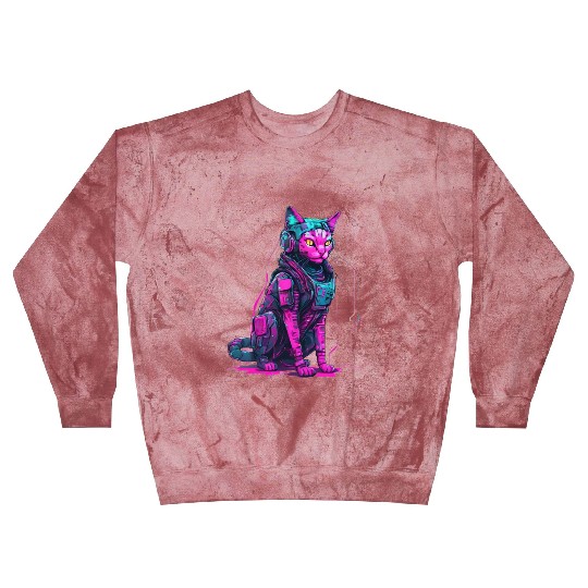 Cyber Warrior Cat Blast Sweatshirts