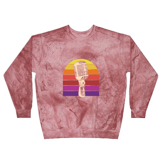 Vintage Microphone Retro Sunset Blast Sweatshirts