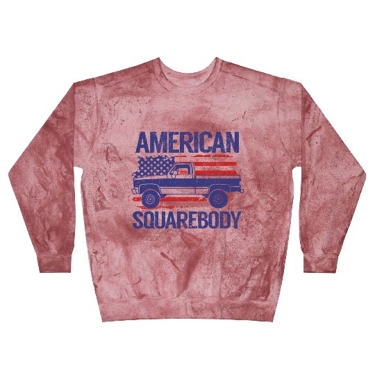 Classic C10 American Square Body Truck USA Flag Blast Sweatshirts