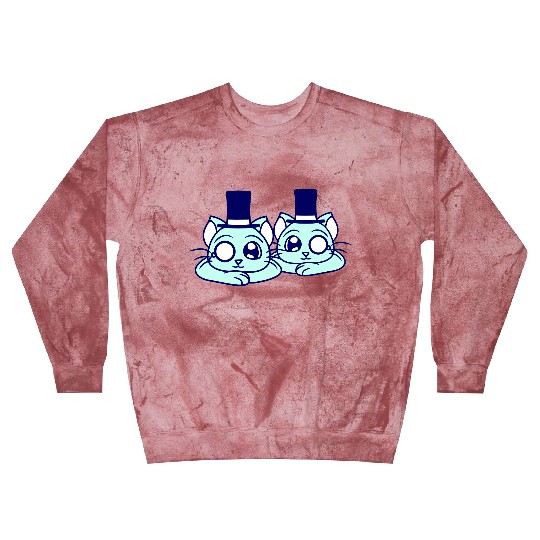 2 Sir Cats Mr. Top Hat Two Monocle Team Friends Blast Sweatshirts