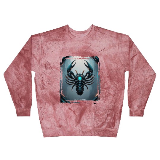 Zodiac sign Scorpio in cyberpunk era Future Blast Sweatshirts
