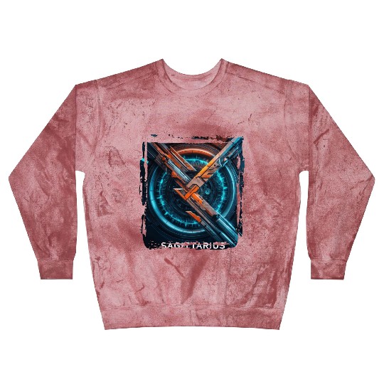 Zodiac sign Sagittarius in cyberpunk era Future Blast Sweatshirts