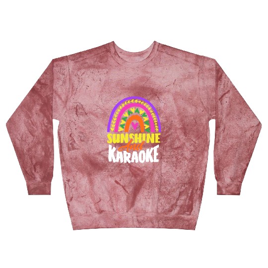 Sun And Karaoke Rainbow Heart Blast Sweatshirts