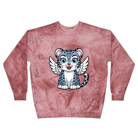 Blue tiger cat with angel wings dreamlike Blast Sweatshirts