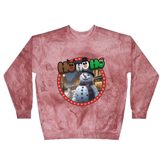 Cute snowman and Christmas holiday hohoho Blast Sweatshirts