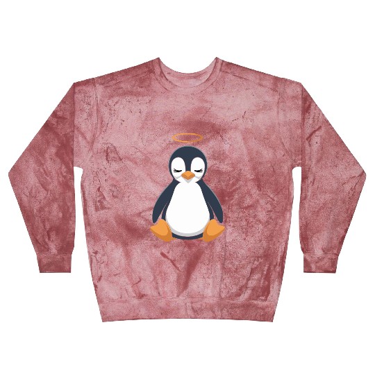 Peaceful Penguin with Halo Design Blast Sweatshirts