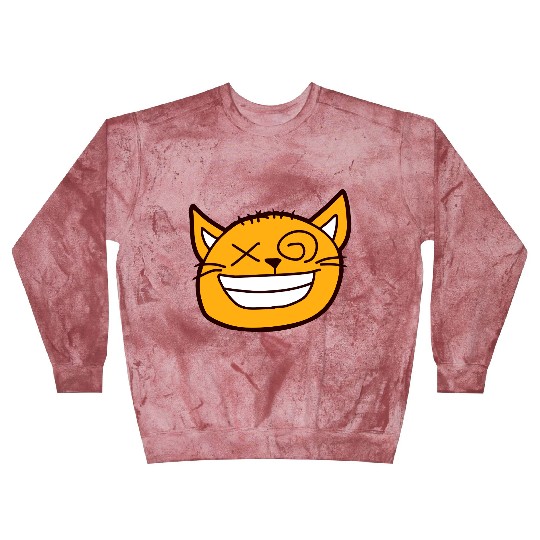 Crazy Cat Weird Funny Eyes Cool Grimace Cartoon Blast Sweatshirts