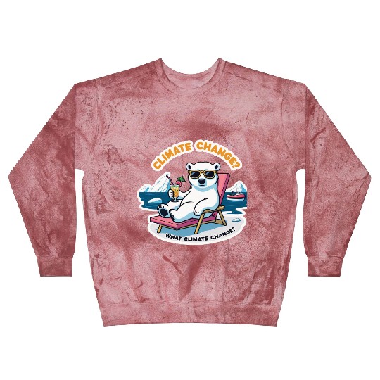 Climate Change Awareness: Relaxing Polar Bear Blast Sweatshirts