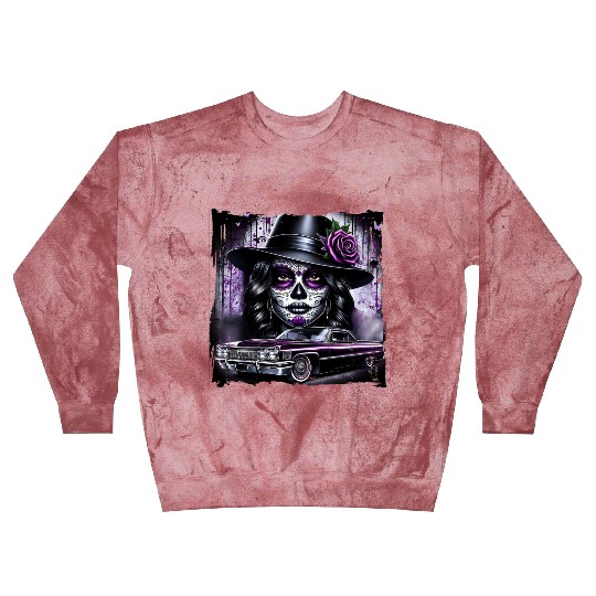 lowrider catrina Sugar skull Blast Sweatshirts