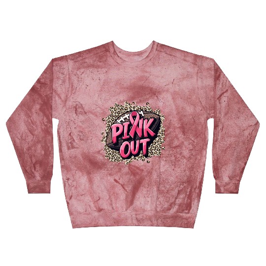 Pink Out Breast Cancer Football Coquette Bow Mom Blast Sweatshirts