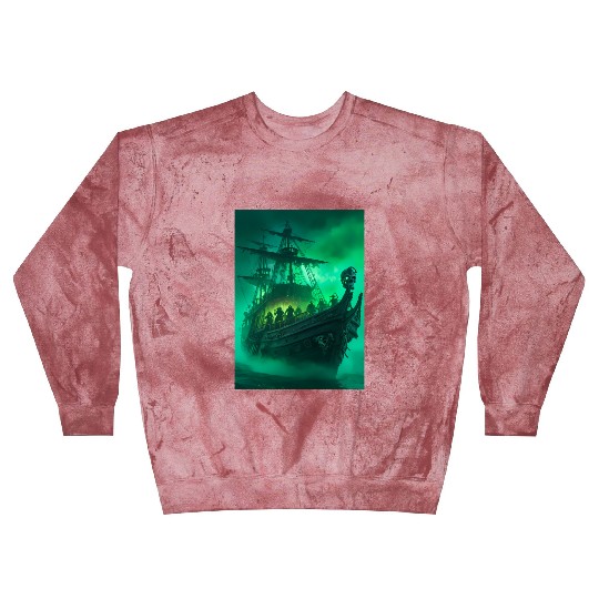 Ghost Ship Blast Sweatshirts - Haunting Pirate Ship in Fog