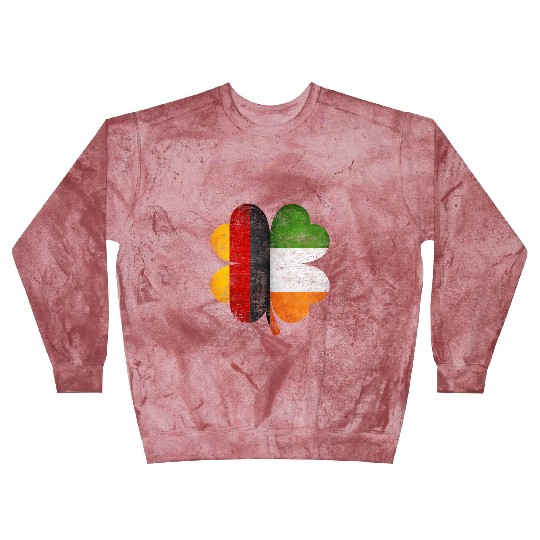 German Irish Shamrock Germany Ireland Flag Blast Sweatshirts