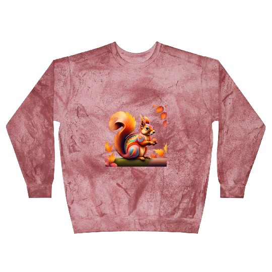 Fall Squirrel Alebrije Blast Sweatshirts