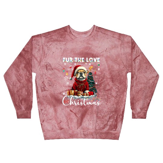 French Bulldog Christmas Tree Decoration Dog Lover Blast Sweatshirts