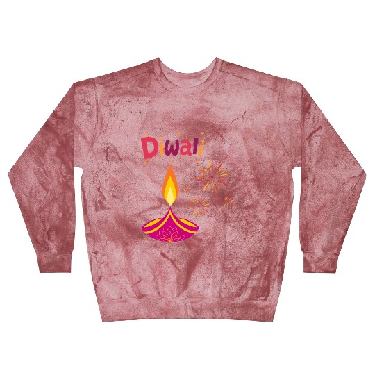 Diwali Design with Lamp & Festive Fireworks Blast Sweatshirts
