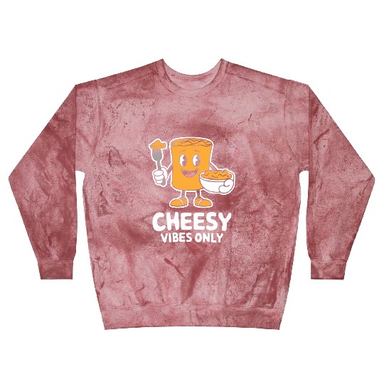 Cheesy Vibes Only Cartoon Delight Blast Sweatshirts