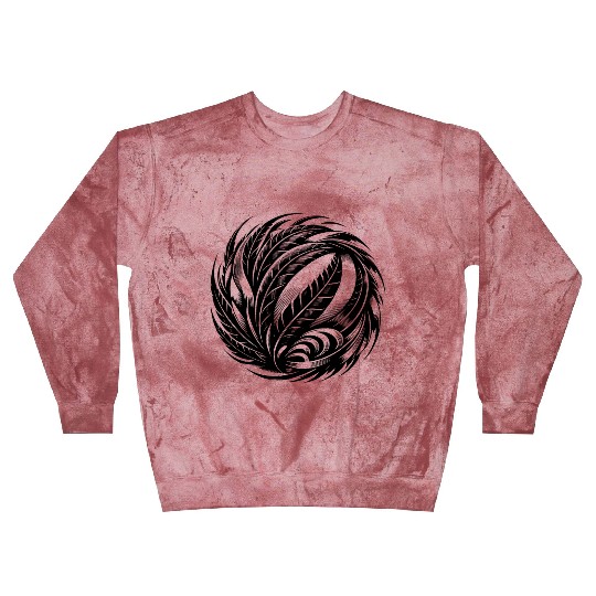 Spiritual Bird Feather Ball Meditation Symbol Blast Sweatshirts