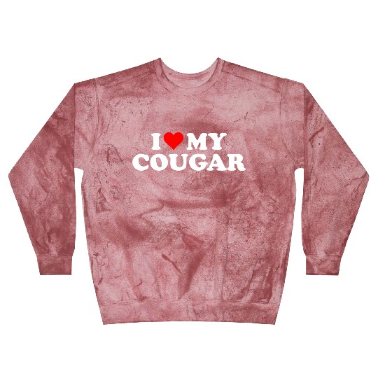 I Love Cougars Cougar Humor Valentine's Day 3BK1 Blast Sweatshirts