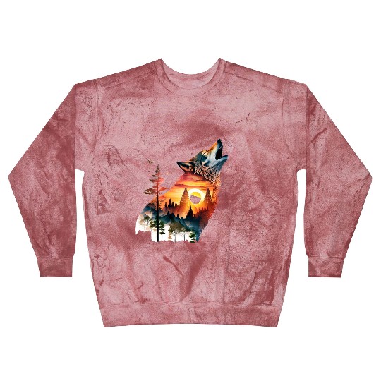 Vintage Wolf Moon Graphic Blast Sweatshirts – Retro 90s