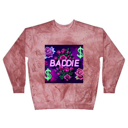 BADDIE in Neon Pink Blast Sweatshirts