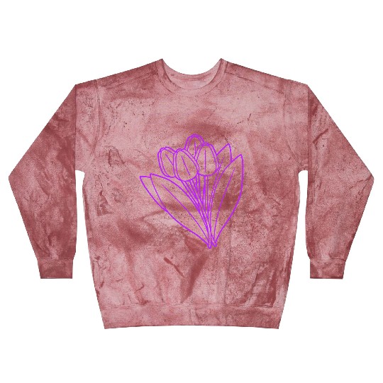 Pink Purple Tulips Bouquet Spring Summer Flowers Blast Sweatshirts