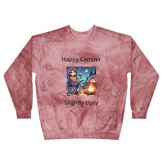 Happy camper slightly tipsy design Blast Sweatshirts