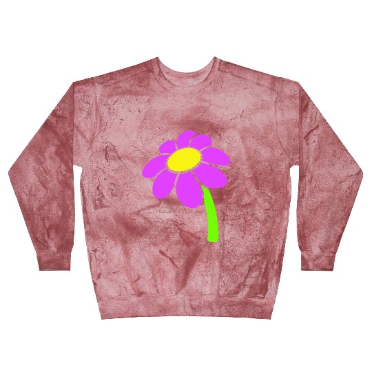 Small Daisy Flower Purple Decorative Nature Design Blast Sweatshirts