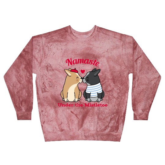 Namaste Under the Mistletoe Christmas Yoga Blast Sweatshirts