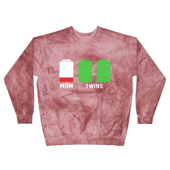 Funny Birthday Mama Twin Mom Low Battery Blast Sweatshirts