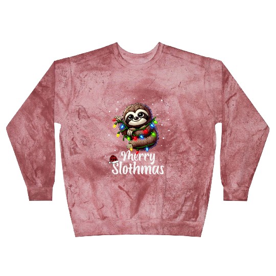 Merry Slothmas Christmas Pajama for Sloth Lovers Blast Sweatshirts