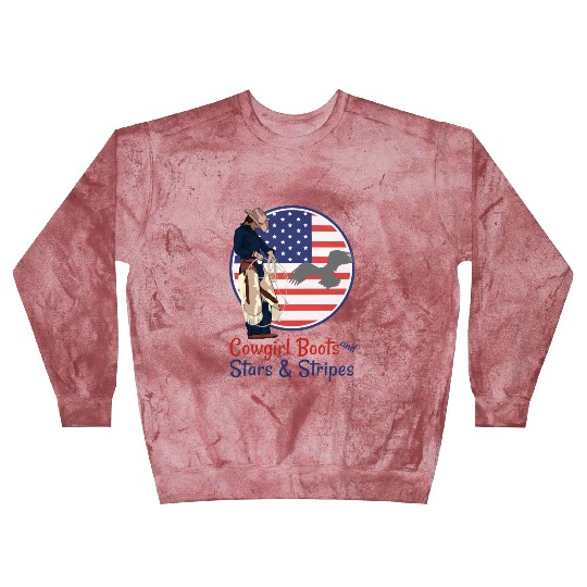 Cowgirl Boots and Stars & Stripes Blast Sweatshirts