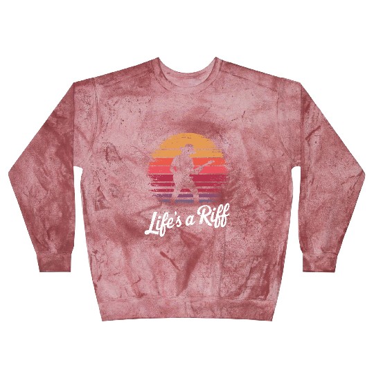Guitar Player Life's a Riff Sunset Vibe Blast Sweatshirts