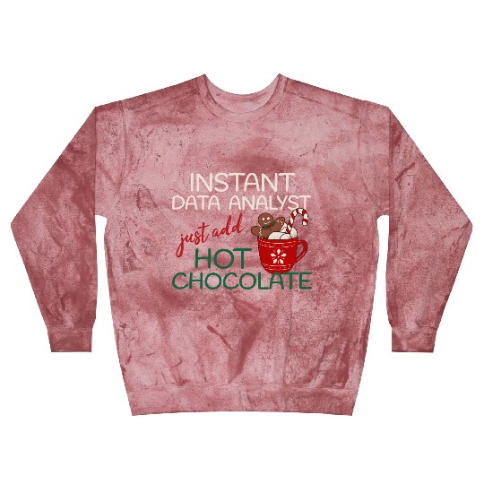 Data Analyst xmas just add hot Chocolate Christmas Blast Sweatshirts
