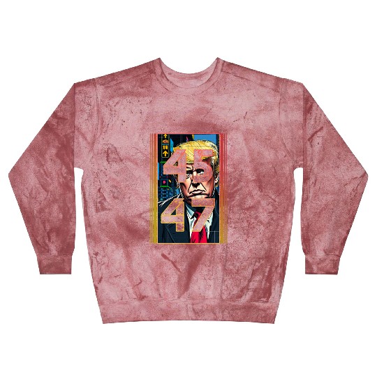 Trump 45 47 Pop Art Portrait Blast Sweatshirts