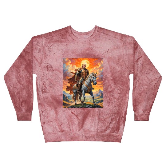Heroic Trump Warrior in Golden Armor Blast Sweatshirts