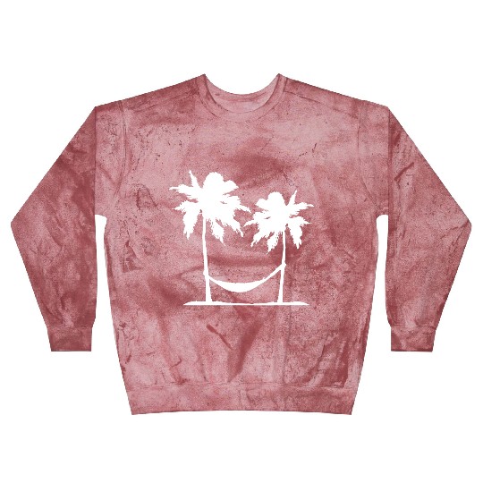 Hammock Sleeping Under 2 Palm Trees Relaxing Cool Blast Sweatshirts