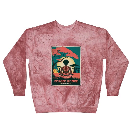 Vintage Afro Samurai Warrior - Forged By Fire Blast Sweatshirts