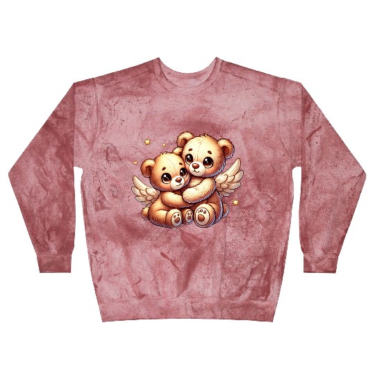cute angel teddy bears in a loving embrace Blast Sweatshirts