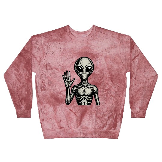 Grey Alien hello Blast Sweatshirts