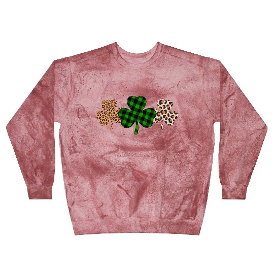St Patricks Day Lucky Irish Green Plaid Shamrock Blast Sweatshirts