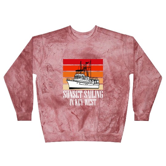 Florida SUNSET SAILING IN KEY-WEST Sunshine-State Blast Sweatshirts