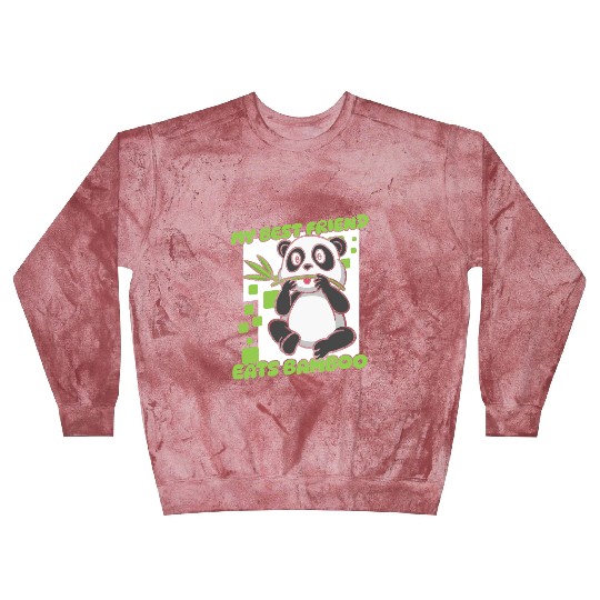 My Best Friend Eats Bamboo Panda Bear Friend Blast Sweatshirts