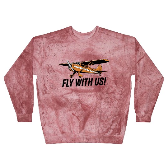 Fly With Us Vintage Pietenpol Airplane Design Blast Sweatshirts