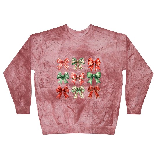 Christmas Coquette Bow, Cute Christmas Blast Sweatshirts