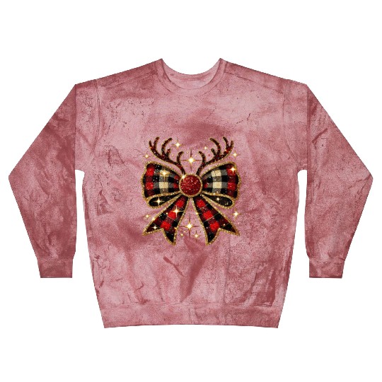 Christmas Reindeer Bow, Merry Christmas Blast Sweatshirts