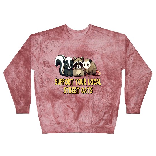 Support Your Local Street Cats - Raccoon, Opossum Blast Sweatshirts