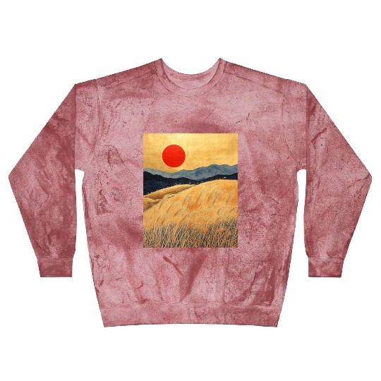 Sunset Serenity: Susuki Fields in Twilight Blast Sweatshirts