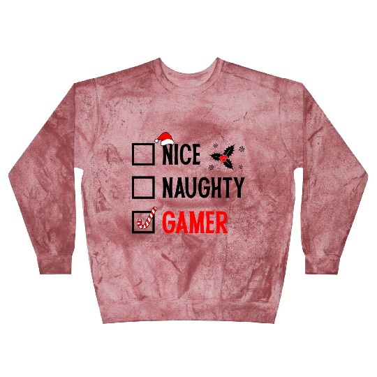 Nice Naughty Gamer Christmas Blast Sweatshirts