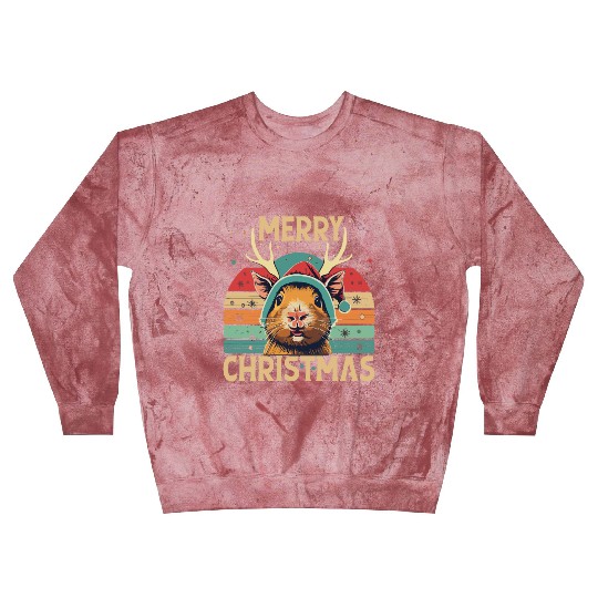 Funny Guinea Pig Christmas Reindeer Blast Sweatshirts