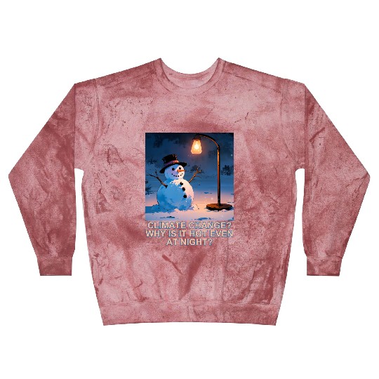 Frosty Snowman Under Street Lights Christmas Blast Sweatshirts